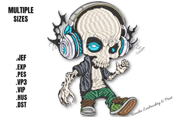 Cool Skeleton with Headphones Design Review