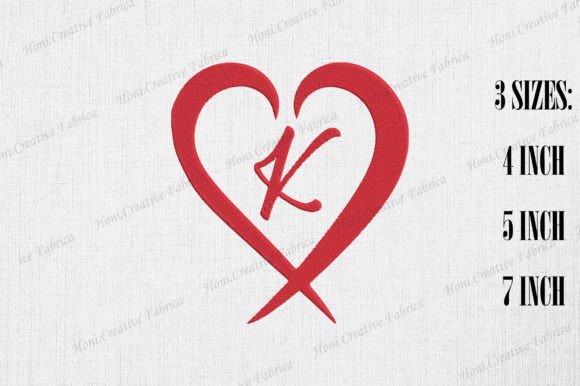 Letter K With Heart Valentine Embroidery Review