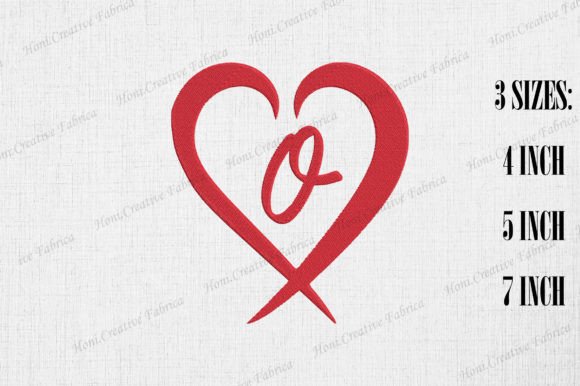 Letter O with Heart Valentine s Day