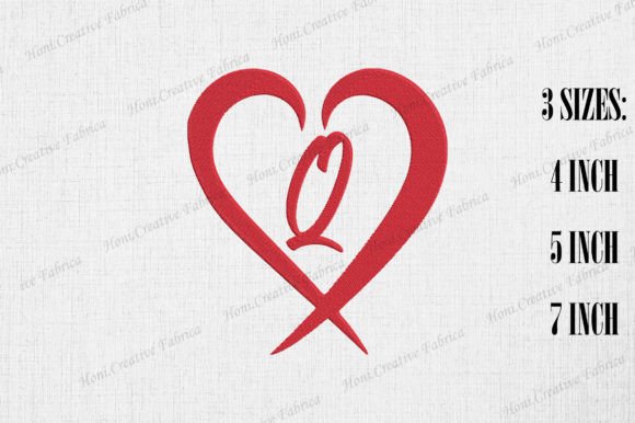 Letter Q with Heart Valentine s Day