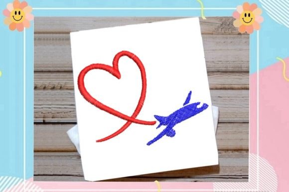 Love Travel Heart Airplane Embroidery Design Review