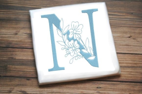 N Floral Monogram Alphabet Decoration