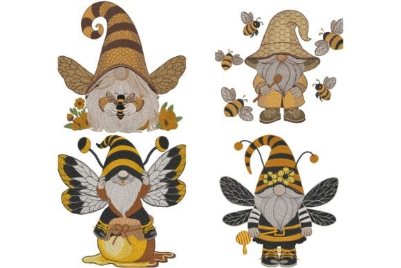 Set of 4 Honey Bee Gnome Review