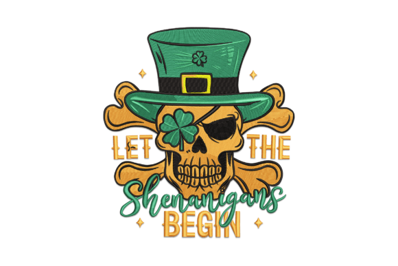 St. Patrick s Day Skull Embroidery Review